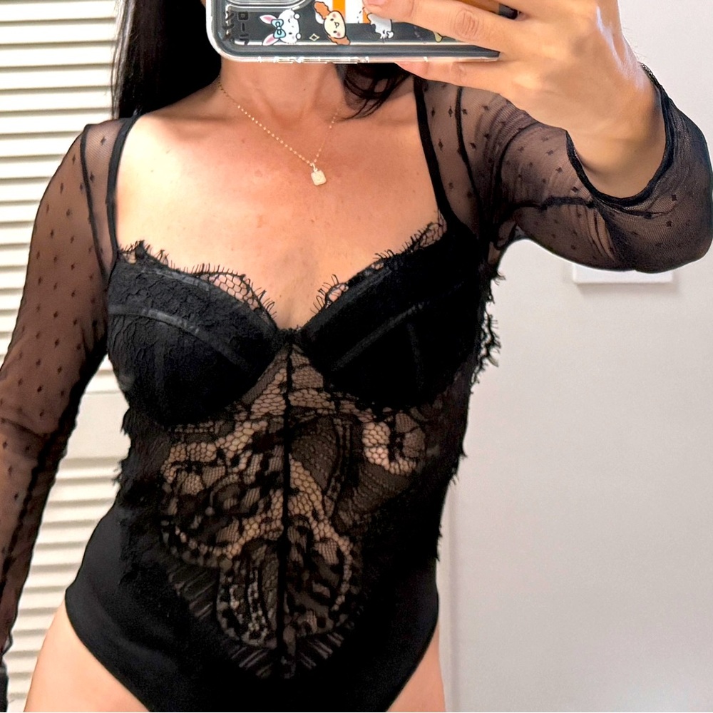 TODAY ONLY $5 - Shop17 lace bodysuit. FREE with any $15+ purchase
